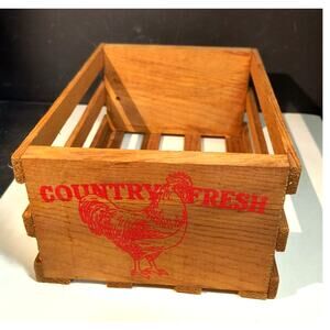 1128.  Wooden Crate Country Fresh Storage